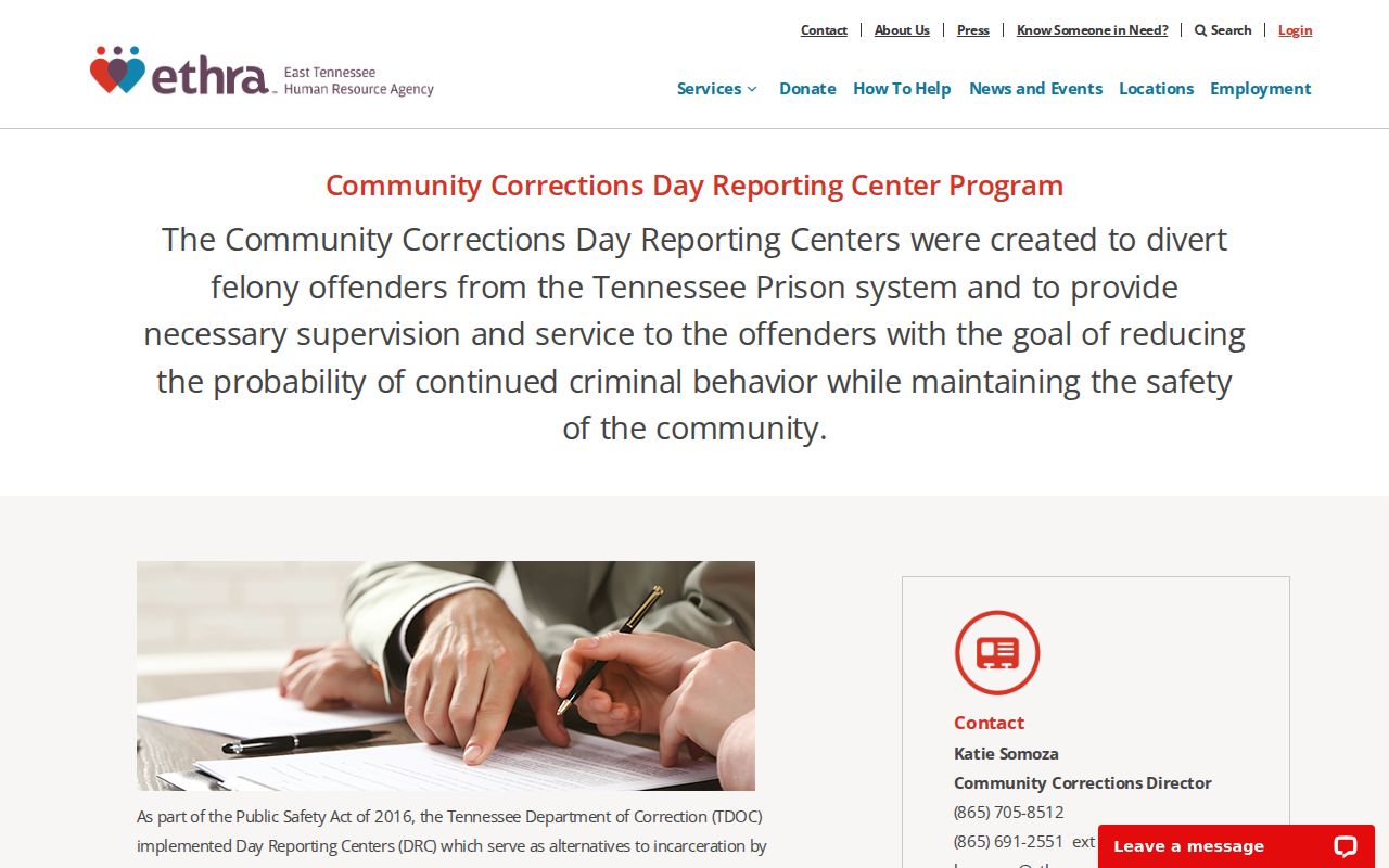 Hamblen County post-release supervision resource at ETHRA Morristown